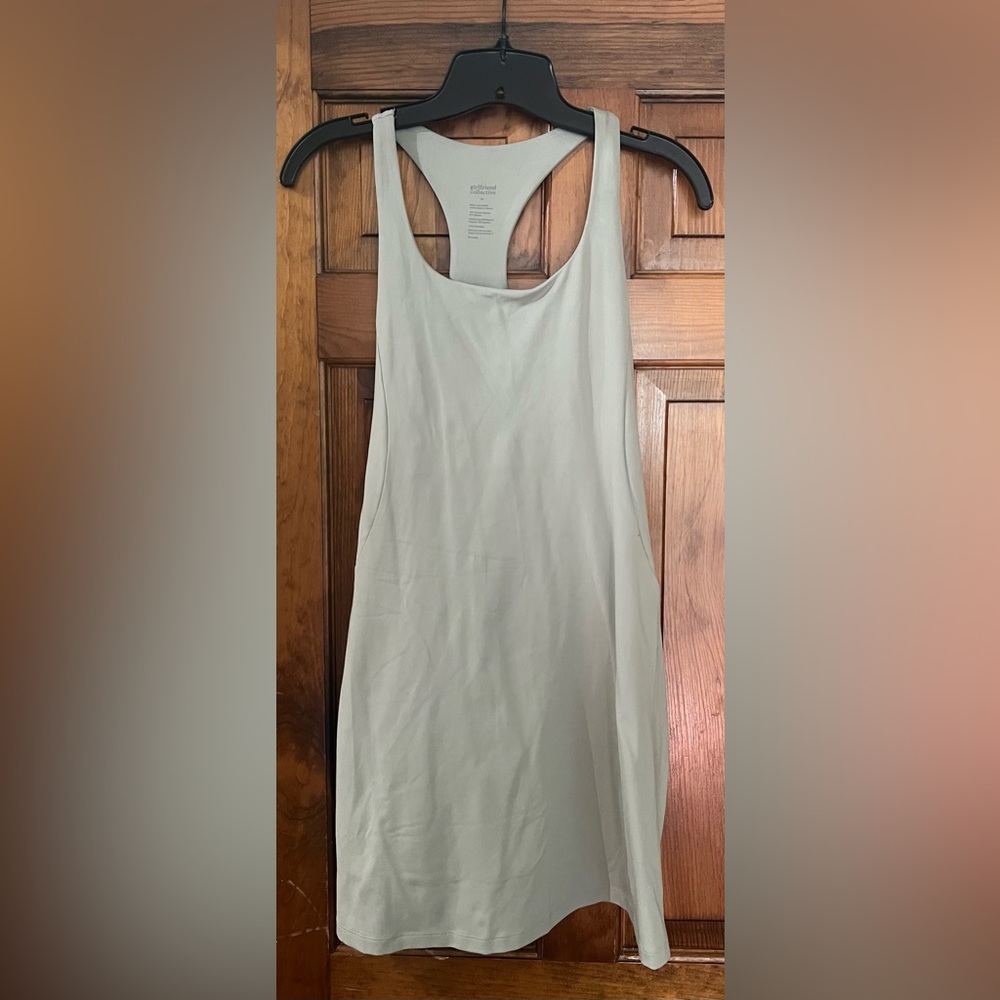 Girlfriend Collective Paloma Racerback Dress Matcha Size Medium